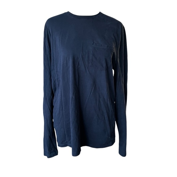 REISS Navy Long Sleeve Pocket Crew Sz M - Picture 1 of 5